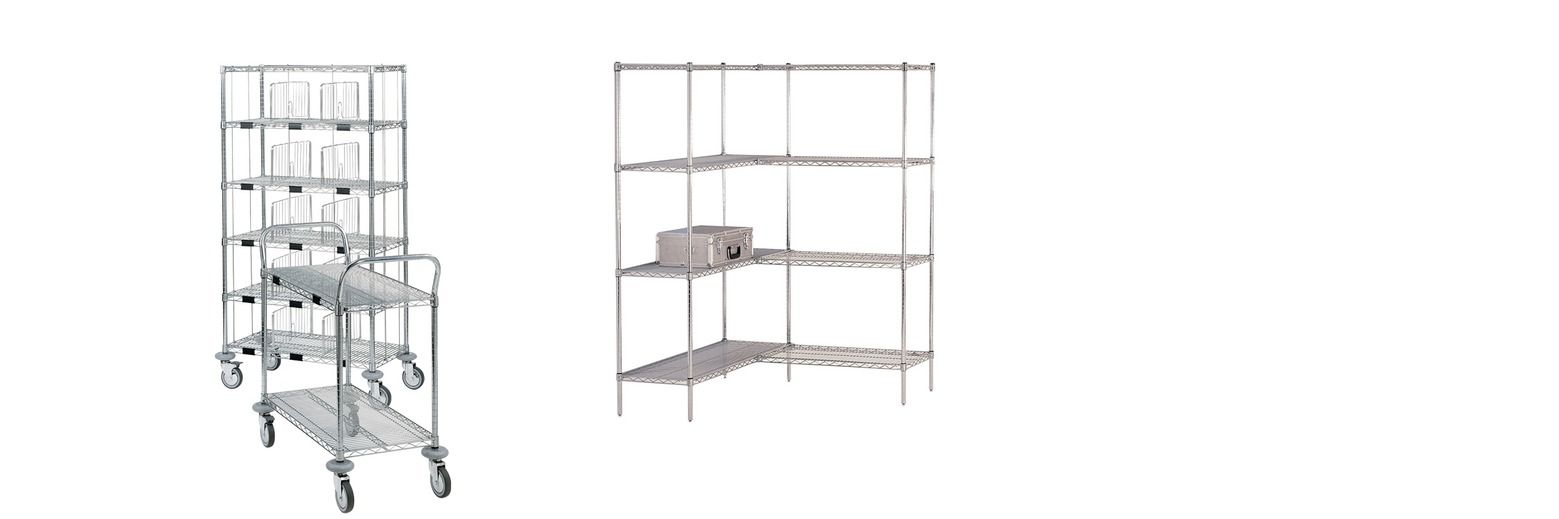 MOSYS is a modular system to build shelves and trolleys without using tools
