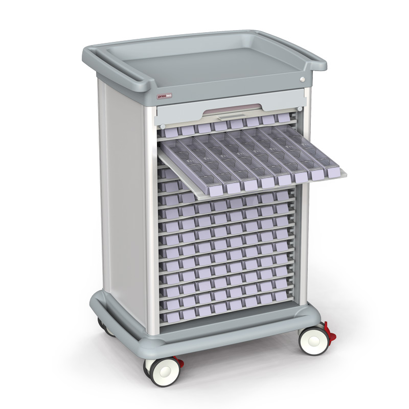 PRECISO medication distribution trolley and Ottavio dispensers