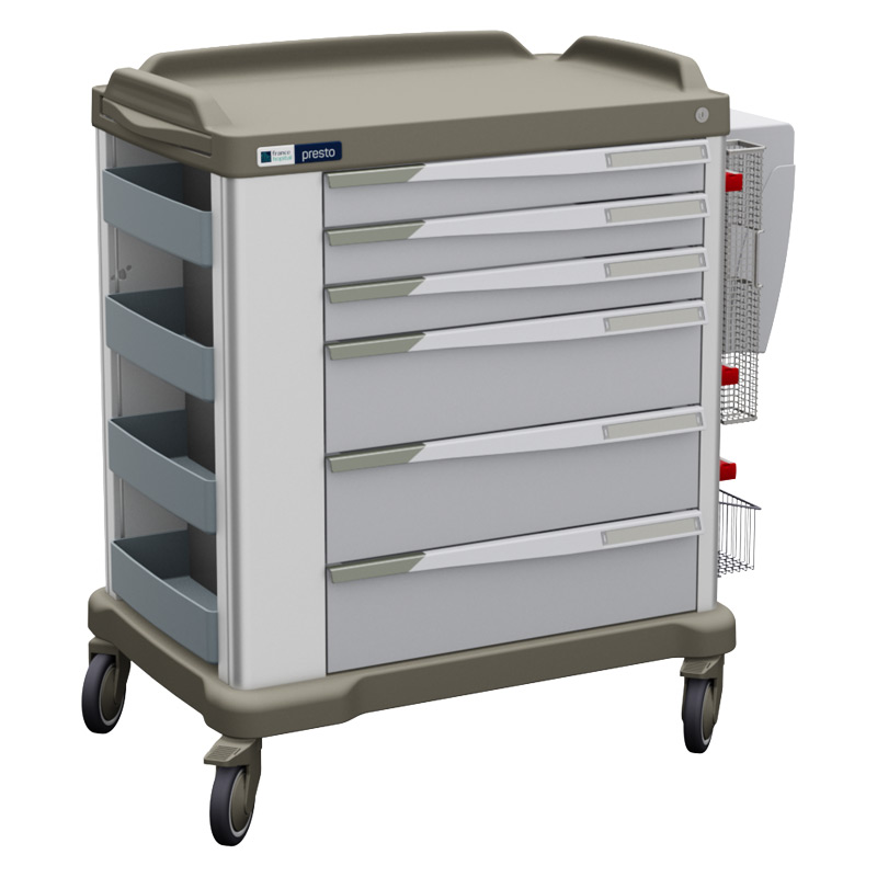 Presto large medication trolley