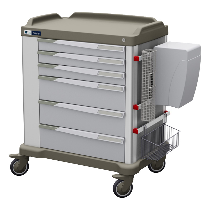 Presto large medication trolley