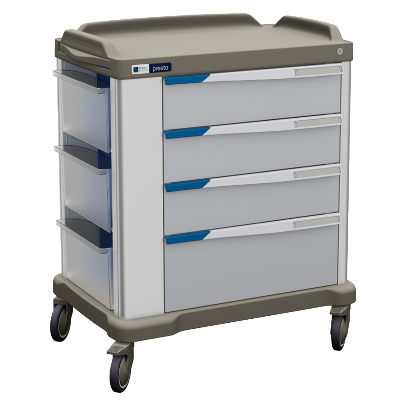 Presto large medication trolley