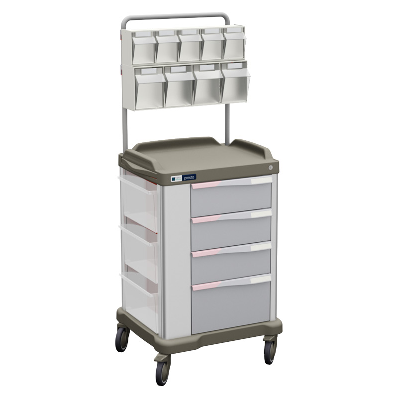 Presto medium therapy trolley with overbridge