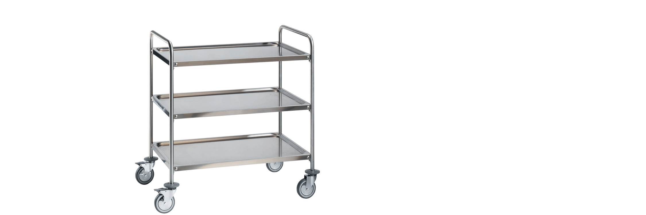 Stainless steel service trolleys for all kind of uses