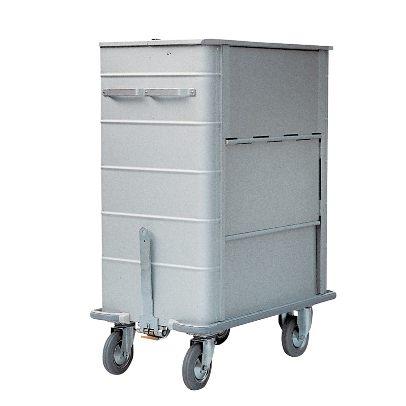 The 2050CR dirty linen transport container in anodized aluminium