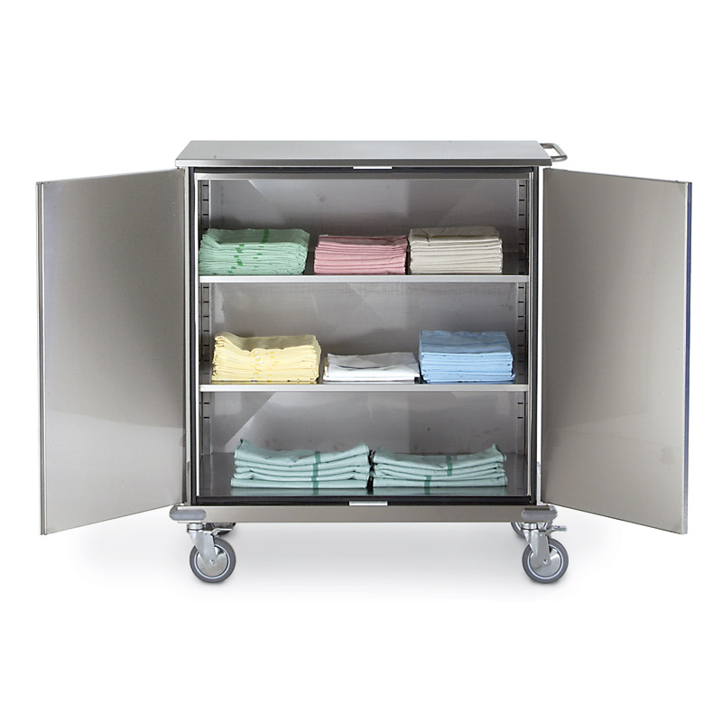 An open clean linen trolley cabinet CT80