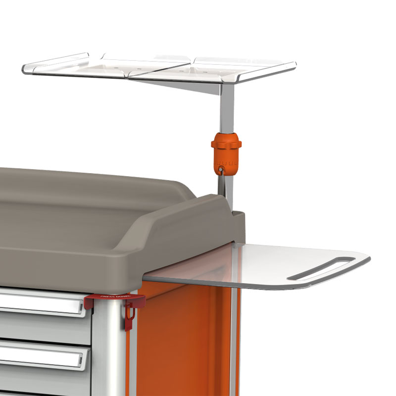 Persolife detail cardiac board under worktop and defibrillator plate