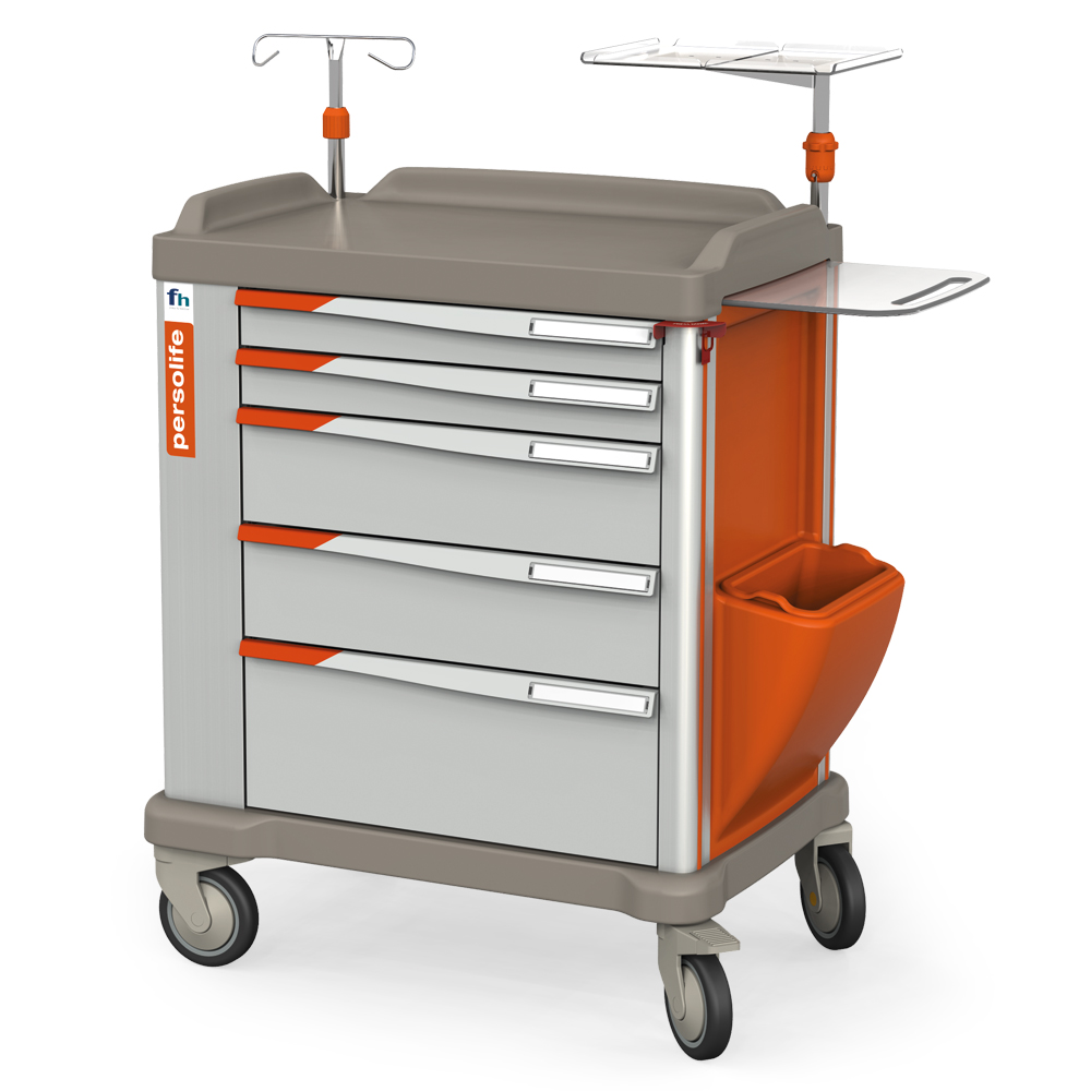 PERSOLIFE 600 large crash cart, or emergency trolley