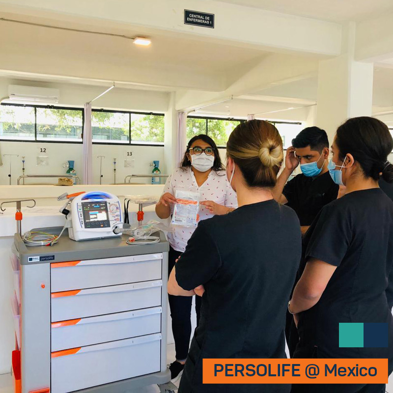 A Persolife emergency trolley at Sedena hospital in Mexico