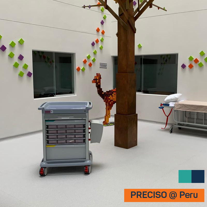 Preciso trolley at San Pablo Clinic in Peru