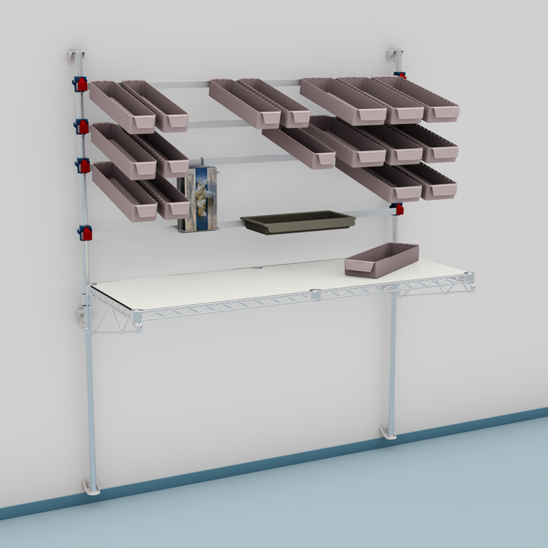 Picking Station and worktop – wall mount