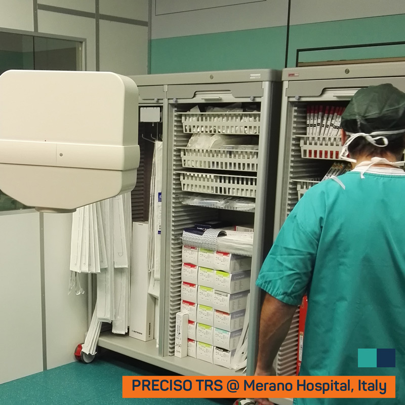 PRECISO TRS storage columns at Merano General Hospital, Italy