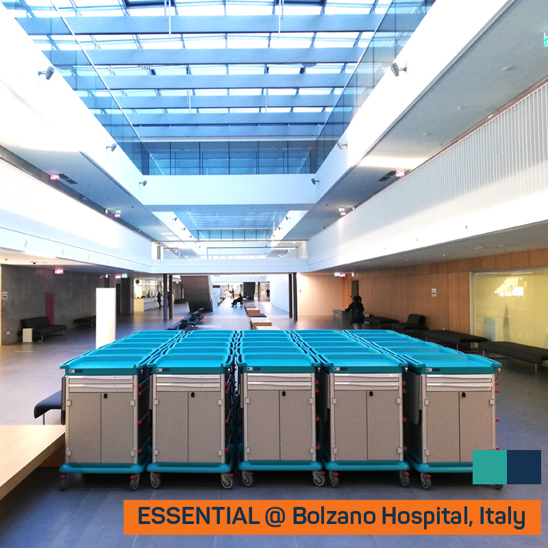 ESSENTIAL trolleys at Bolzano Hospital, Italy