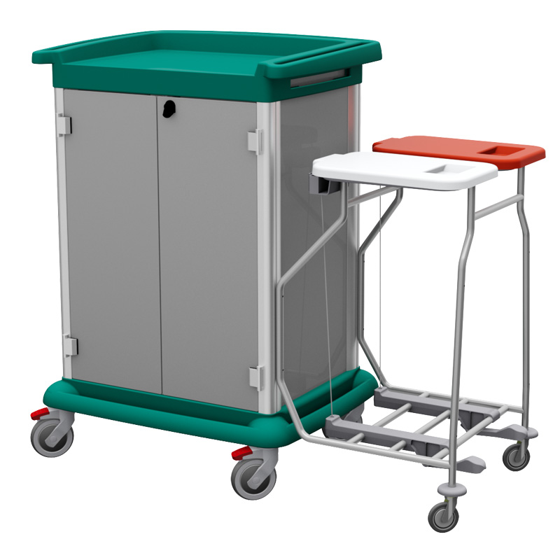 ESSENTIAL 10 trolley with ISEO CB laundry bag holders