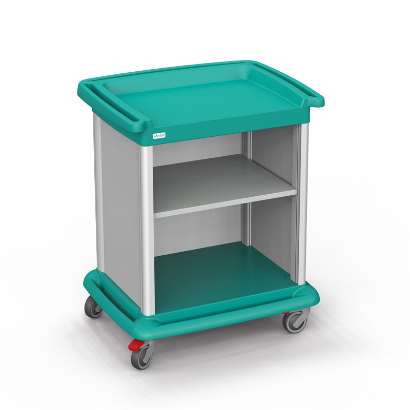 Essential trolley for clean linen without doors