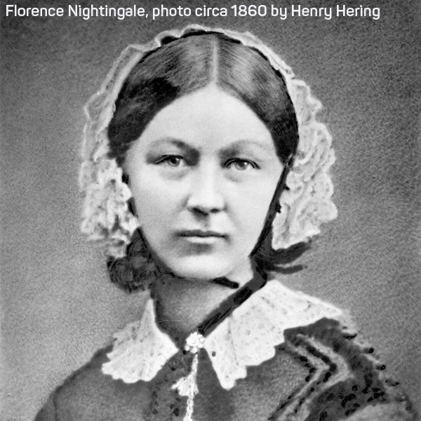 photo of Florence Nightingale, with attribution