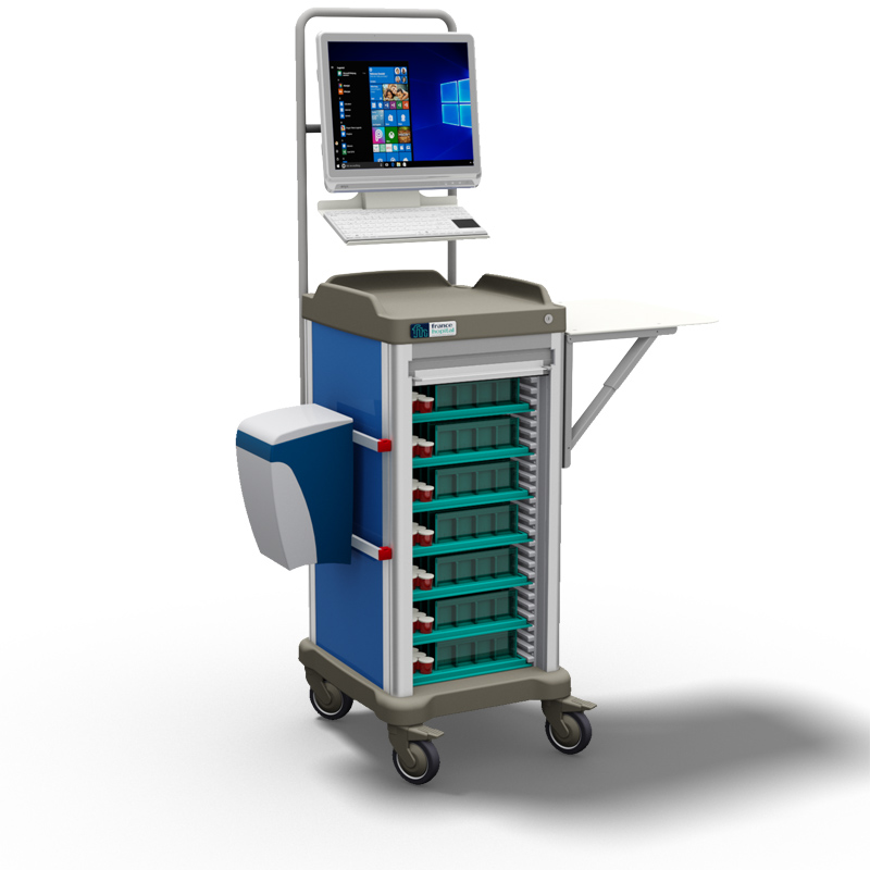 PERTE is a therapy distribution trolley: this version has a PC installed