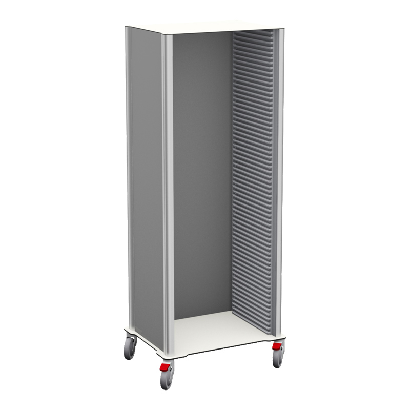 LOG single mobile storage cabinet ISO 600x400 compliant, 600 mm front