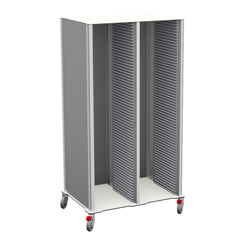 LOG double mobile storage cabinet ISO 600x400 compliant, 400 mm front