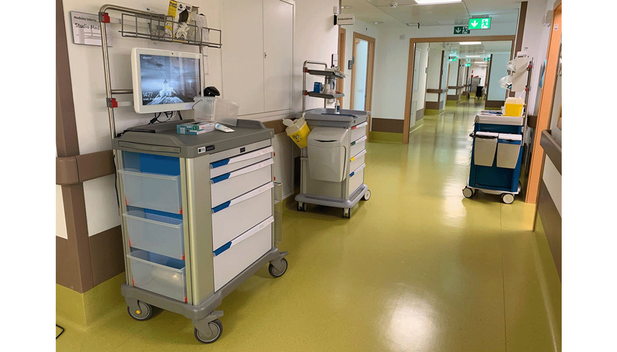 eWork Cart : un chariot informatisé pour l'hôpital. Dossier du patient et gestion de la thérapie tout en un