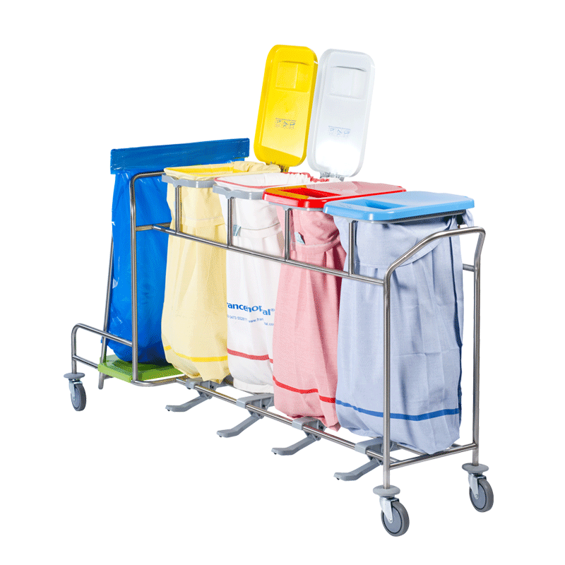 CBW40 bag holder trolley for dirty linen and waste collection