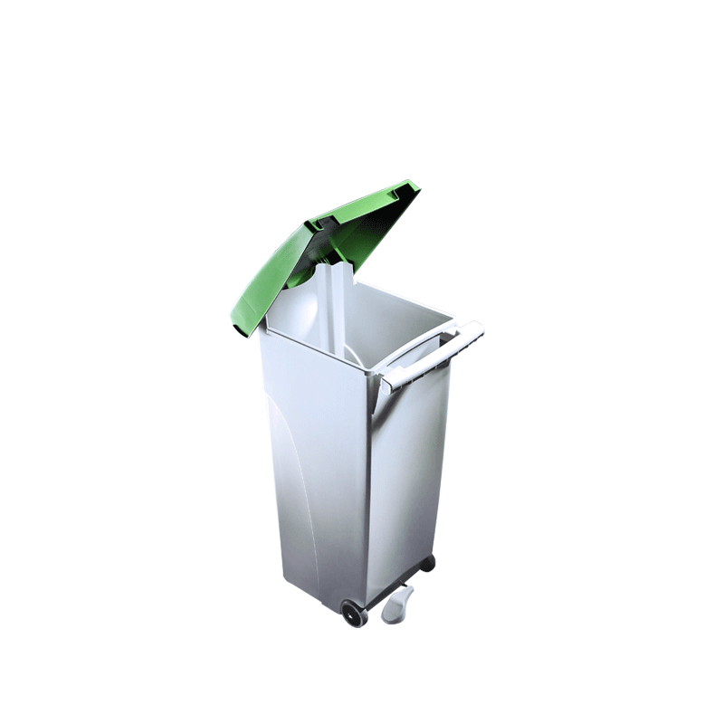 Clipper fireproof dustbin with pedal operated lid