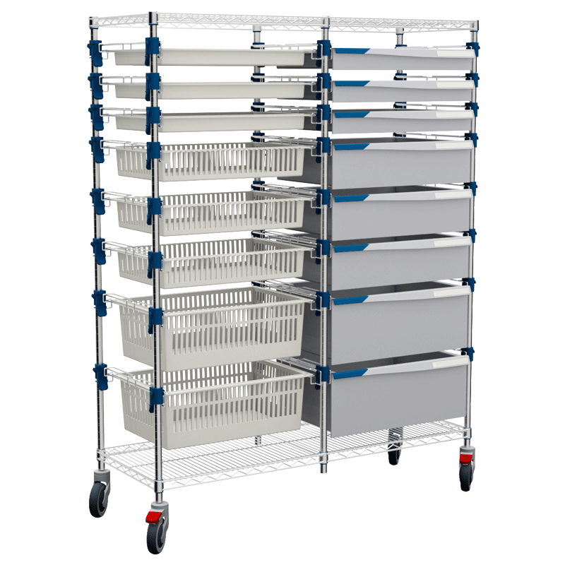 MOSYS-ISO is a storage and shelving solution that complies to the ISO 600x400 standard
