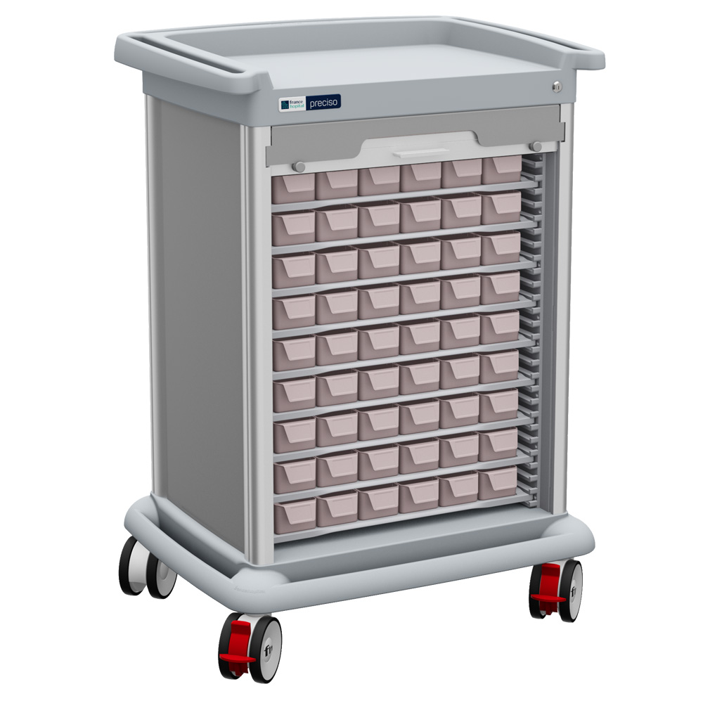 a PRECISO N°9X therapy trolley with medication bins