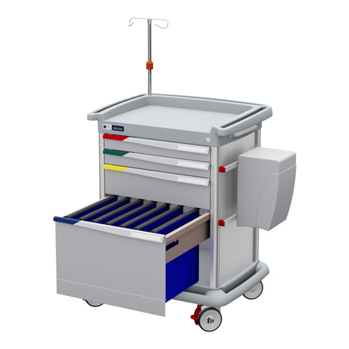 A Preciso trolley for therapy administration and patient file management